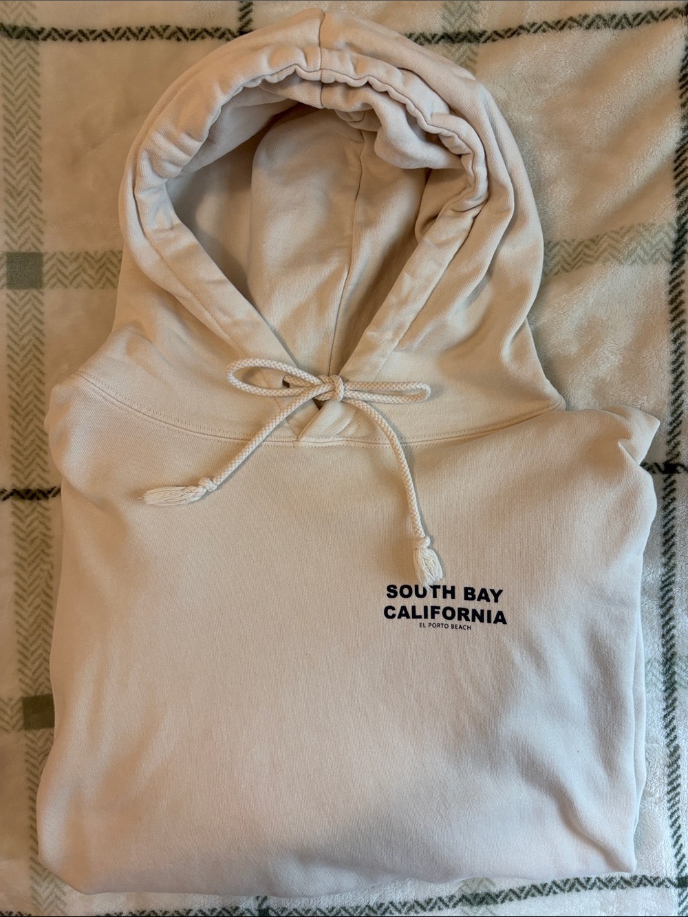 Brandy Melville Cream 'South Bay California' Crewneck Hoodie